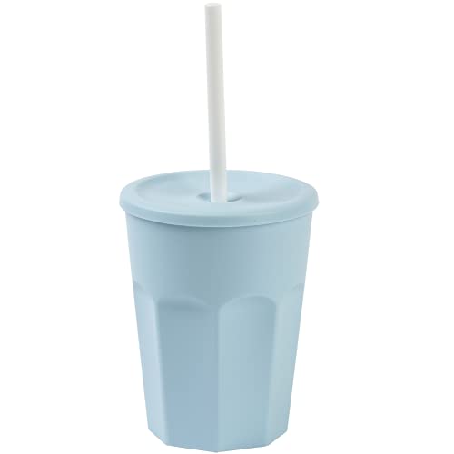 Gariella Kunststoffbecher mit Deckel Blau Trinkbecher Party-Becher Plastik Trink-Gläser Mehrweg 0,25l von Gariella