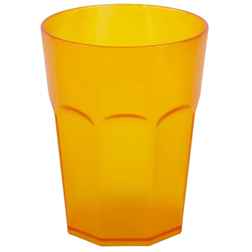 Gariella Kunststoffbecher Orange Trinkbecher Party-Becher Plastik Trink-Gläser Mehrweg 0,4l von Gariella