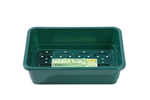 Garland 1 x Standard-Saatschale, halbe Größe, grün, mit Löchern, 23 x 6 x 17 cm von Garland