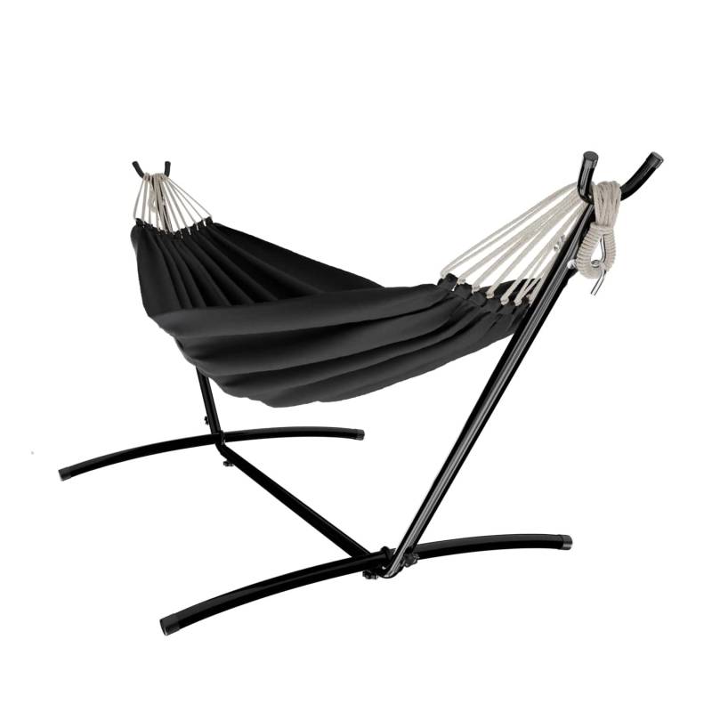 Garmio Hängematte Venedig Anthrazit Gestell 200Kg Tragetasche Wetterfest von Garmio