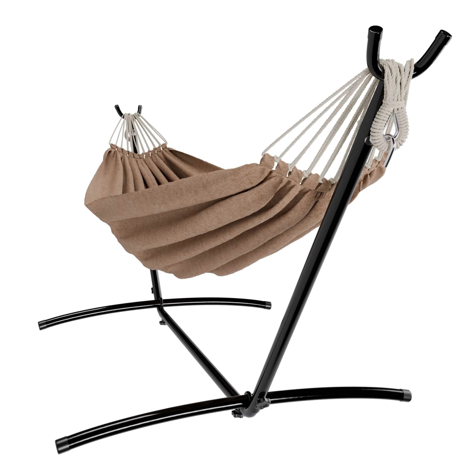 Garmio Hängematte Venedig Braun Gestell 200Kg Tragetasche Wetterfest von Garmio
