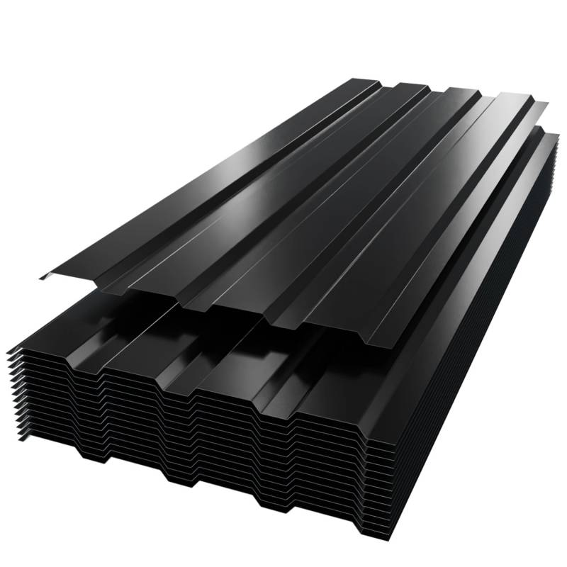 Garmio Profilblech Set 15 Stück Dachblech 115x45 Verzinkter Stahl Schwarz von Garmio