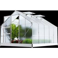 Gewächshaus ARONA 310x250cm für Garten, Alu Frühbeet inklusive Fundament,4 Dachfenster von Garmio