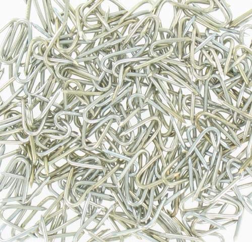 Garmix Krampen Stahlkrampen U-Typ, U-Nägel, Krampen zur Befestigung von Zäunen Maschendrahtzaun Draht Sichtschutz Verzinkt (25x2.40mm 250 Stück) von Garmix