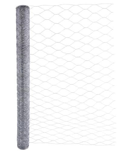 Garmix Sechseckgeflecht Verzinkt 50mm 0.7mm Kaninchendraht Hasendraht (150cm, 25m) von Garmix