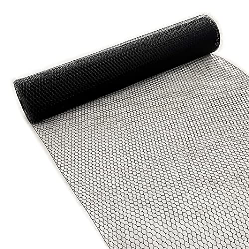 Garmix Sechseckgeflecht schwarz 13mm 1mm Kaninchendraht Maschendraht (150cm x 10m) von Garmix