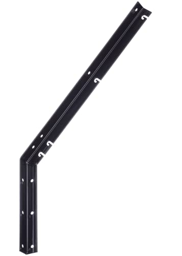 Garmix Stacheldrahthalter Befestigung Stacheldraht Natodraht Verzinkt Schwarz Gerade 45° (45 Grad 3mm/4cm Schwarz) von Garmix