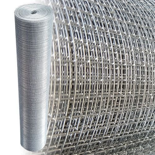 Garmix Volierendraht 6x6mm Drahtgitter 4-Eck Maschendraht Zaun Feuerverzinkt 0,65 mm (100cm x 5m) von Garmix