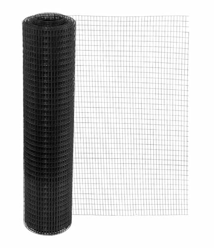 Garmix Volierendraht Schwarz 12x25mm 90cm 1,05mm Drahtgitter 4-Eck Maschendraht (10 m) von Garmix