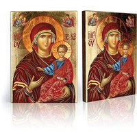 Ikone Der Heiligen Jungfrau Mit Jesuskind, Mutter Gottes Ikone, Handgemachte Holzikone, Religiöse Perfektes Geschenk, Religiöses Bild von GarmondbyAleksandra