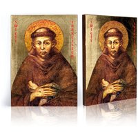 Ikone Des Heiligen Franz Von Assisi, Handgemachte Ikone, Holzikone, Perfektes Geschenk, Schönes Religiöses Bild, Religiöse Franziskus von GarmondbyAleksandra