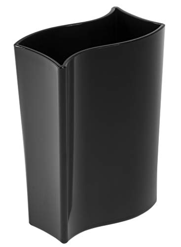 Garnet 9018 Mehrzweck-Kunststoff-Topf, ideal für Blumenarrangements, Stiftehalter, hergestellt in Italien, Farbe: Schwarz, durchsichtig von Garnet