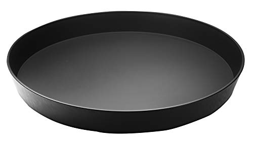 Granat 9020 Tablett aus Kunststoff, rund, mit Rutschfester Soft-Touch-Oberfläche, Randhöhe 4 cm, Durchmesser 32 cm, hergestellt in Italien von Garne T
