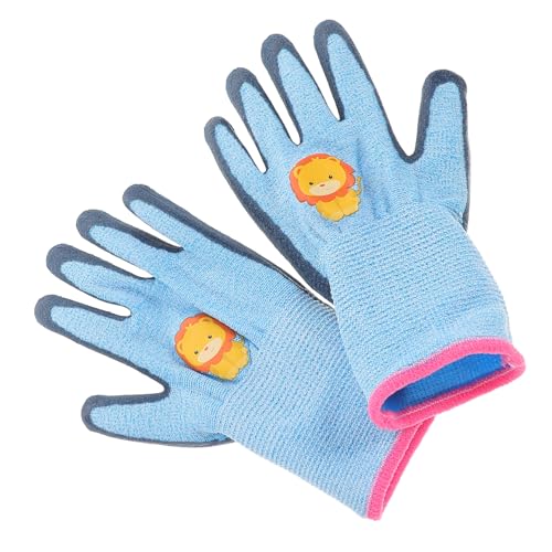 Garneck 1 Paar Gartenhandschuhe Rutsch Arbeitshandschuhe für Atmungsaktiv Rutschfest für Gartenarbeit und Outdoor Aktivitäten für Jahre Alte Blau von Garneck