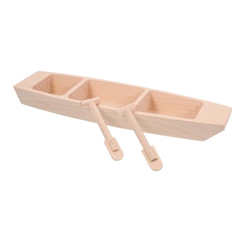 Garneck 1 Satz DIY Holzboot Modell Unvollendete Holzschiffchen für Heimdekoration Robuste Holzhandwerkskunst für Schreibtisch und Wohnräume für Freunde Vivid Design für Tisch und Büro von Garneck