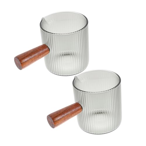 Garneck 2er-set Krüge Mit Ausguss Messbecher Aus Glas Kaffeetassen Mit Holzgriff Für Salate Und Sirup Garneck 2er-set Krüge Mit Ausguss Messbecher Aus Glas Kaffeetassen Mit Holzgriff Für Salate Und Sirup von Garneck