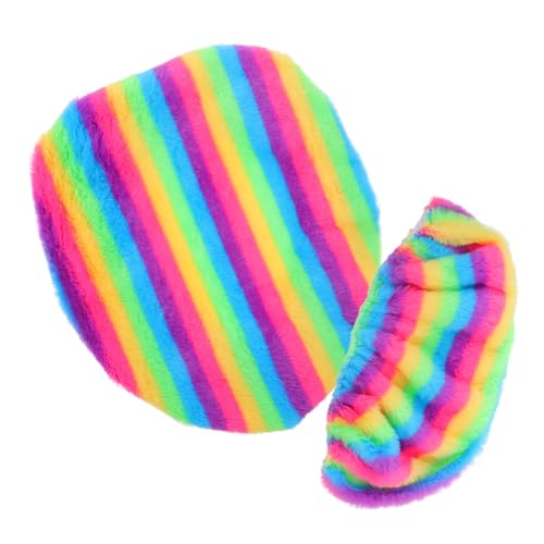 Garneck 1satz Buntes Tie-dye Toilettensitz Weichem Plüsch Dekorativer Abdeckung Und Tankbezug Für Gemütliche Badezimmergestaltung Waschbar Und Installieren von Garneck