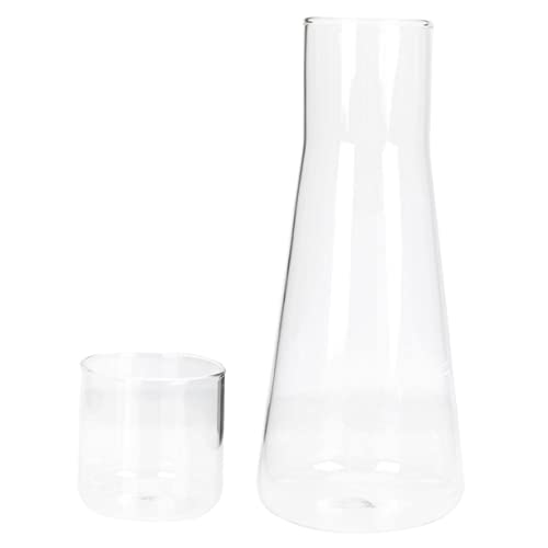 Garneck 1 Satz Wasserbecher aus Glas Schüssel Trinken Deko-Wasserflasche kippen System the office mug bierbecher wassernapf kettle Wasserkaraffe aus Glas Karaffe mit Glasbecher Transparent von Garneck