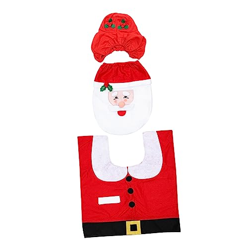 Garneck 1 Satz Weihnachts Toilettenmatte mit Santa Design Teiliges Schutzcover für Toilettensitz und Bodenmatte Badezimmerdekoration für Festliche Garneck 1 Satz Weihnachts Toilettenmatte mit Santa Design Teiliges Schutzcover für Toilettensitz und Bodenmatte Badezimmerdekoration für Festliche von Garneck