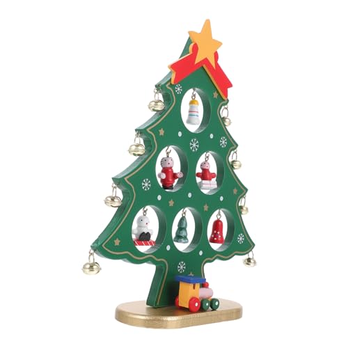 Garneck 1 Stück Christbaumschmuck Mini-Tisch-Weihnachtsbaum Rot Abziehbilder weihnachtsbaumständer weihnschtsbaumständer Mini-Weihnachtsbaum aus Holz Weihnachtsfeier liefert Green von Garneck