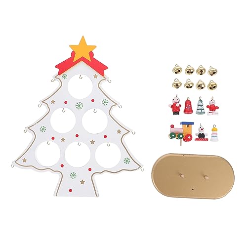 Garneck 1 Stück Christbaumschmuck Süßes Zimmerdekor LED -Leuchten Festonlicht Teelicht weihnachtsbaumdeko Tannenbaum Dekoration weihnachtsdeko Desktop-Ornament Partyrequisite aus Holz Weiß von Garneck