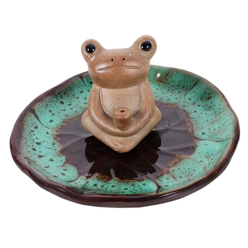 Garneck 1 Stück Frosch Räuchergefäß Dekor Metall Aschenbecher Büro Dekor Räucherstäbchen Halter Aroma Räuchergefäß Statue Räuchergefäß Räuchergefäß Schmuck Bürogebrauch Räuchergefäß von Garneck