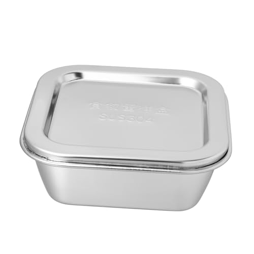 Garneck 1 Stück mit Deckel Große Aufbewahrungsbox für Butter und Rinderfett Material Pflegeleicht und Rostbeständig zur Lebensmittelaufbewahrung von Garneck