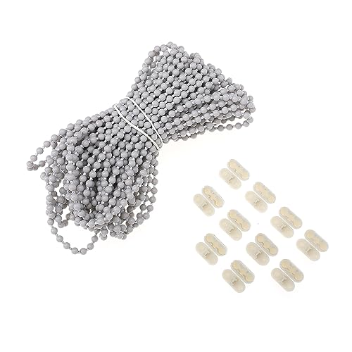Garneck 10 M Rollo-perlenkette Rollokette Graue Perlenseilverbinder Ersatzschnur Für Rollos von Garneck