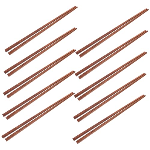 Garneck 10 Paare Holz Essstäbchen Wiederverwendbar Spülmaschinenfest Robustes Küchenbesteck für Nudelgerichte Hot Pot Chinesische Küche Langlebige Kochstäbchen aus Massivem Holz Garneck 10 Paare Holz Essstäbchen Wiederverwendbar Spülmaschinenfest Robustes Küchenbesteck für Nudelgerichte Hot Pot Chinesische Küche Langlebige Kochstäbchen aus Massivem Holz von Garneck