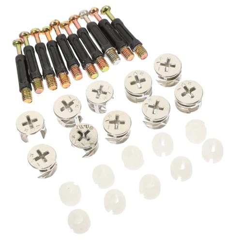 Garneck 10 Sätze Teiliges Möbelverbinder mit Cam Fittings Vorinstallierten Muttern und Holz Dübeln Stabile Metallverbinder für Schrank Schublade und Holz Möbelmontage von Garneck