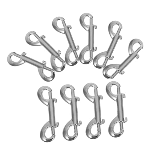 Garneck 10 Stück Doppelseitige Schnapphaken aus Zinklegierung für Hundeleinen und Schlüsselhalter Robuste Karabinerhaken mit Leichtem Design für Vielseitige Anwendungen von Garneck
