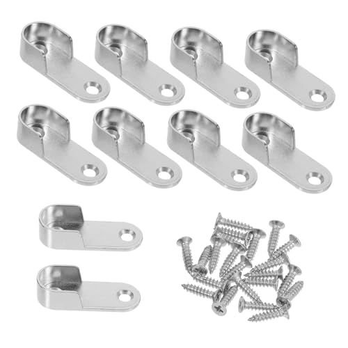 Garneck 10 Stück Kleiderschrankständer Kleiderschränke Installation Closet Rod Support Kit Garderobenhalterungen Aus Metall Kleiderstangenhalterung Kleiderschränke Kit Zinklegierung Silver von Garneck