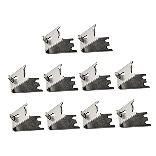 Garneck 10 Stück Kühlschrank Regal Clips Robuste Gefrierfach Halterungen mit Gebogenem Design für Stabile Regalunterstützung Leicht Installierbar und Langlebig von Garneck