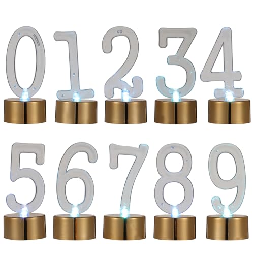 Garneck 10 Stück LED Nummer Kerzenlicht Teelichter 0-9 Batteriebetriebene Kerze Lampe Flammlose Nachtlichter Weihnachtsdeko Lichter für Geburtstag Hochzeit Party Deko Gold Garneck 10 Stück LED Nummer Kerzenlicht Teelichter 0-9 Batteriebetriebene Kerze Lampe Flammlose Nachtlichter Weihnachtsdeko Lichter für Geburtstag Hochzeit Party Deko Gold von Garneck
