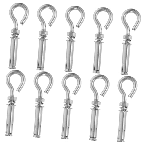 Garneck 10 Stück Teiliges Augenschrauben für Betonwände Geschlossene Expansionshaken mit Polierter Oberfläche Hohe Tragfähigkeit Einfache Montage für Heim und Industrieeinsatz von Garneck