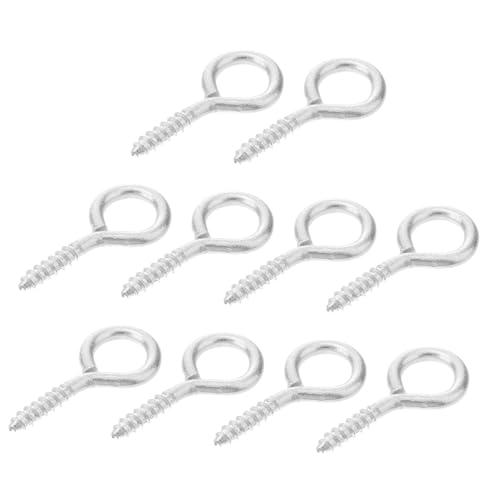 Garneck 10 Stück Teiliges Heavy duty Metall Ösenschrauben Selbstschneidend Rostfrei Vielseitig für Holz Kabelbefestigung Innen Außenbereich Stabile Montage Langlebig von Garneck