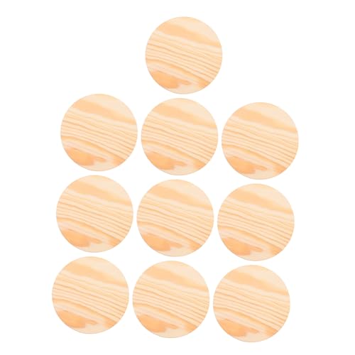Garneck 10 Stück Teiliges Scheiben Øcm Unbehandelte Runde Scheiben aus Natürlichem Material für DIY Bastelprojekte Stabile als Malunterlage Abstandshalter und Kleine Fahrzeugräder von Garneck