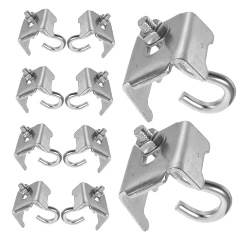 Garneck 10 Stück Teiliges Schwerlast J Haken Wandregal Halterungen mit Verzinkter Beschichtung Präzise Gestempelt Belastbare Rohrklemmen für Flexible Lagerregale Sichere Bodenbefestigung von Garneck