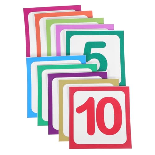 Garneck 10 Stück Teiliges Selbstklebende rutschfeste Hopscotch Bodenaufkleber mit Zahlen Frosted Oberfläche für Kinderzimmer Kreative Spielflächen Dekoration Einfach Anzubringen Sichere von Garneck