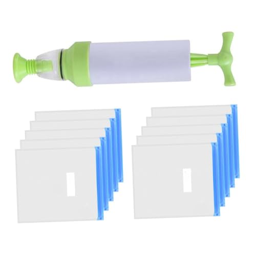 Garneck 10 Stück Teiliges Vakuumbeutel für Druckerfilament Vakuumkomprimierende Aufbewahrungstaschen mit Luftpumpe Feuchtigkeitsdicht Platzsparend Kompatibel mit Abs Pla Petg Filamenten von Garneck