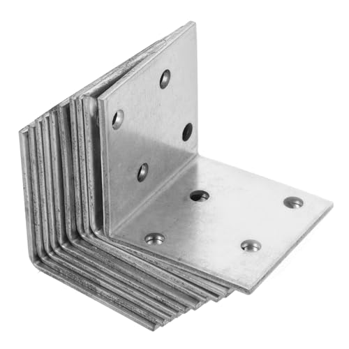 Garneck 10 Stück Teiliges Verzinkte Möbel eckwinkel aus Robustem Eisen Schwerlastfähige Winkelverbinder für Holz Metallmöbel Stabile Regal Schrankecken Vielseitig für Tische Stühle von Garneck