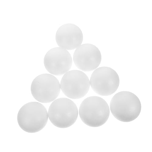 Garneck 10 Stück Weiße Polystyrol Kugeln Rund Fest Bastel und DIY Bälle für Hochzeit Weihnachtsdeko Vielseitig Bemalbar und Dekorierbar von Garneck
