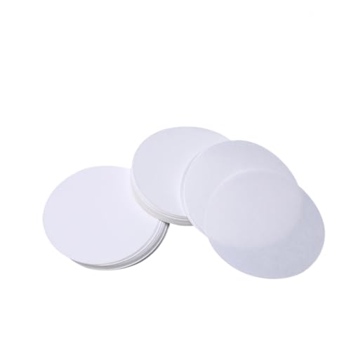 Garneck 100 Stück Qualitatives Filterpapier Mittlere Fließgeschwindigkeit Weiß für Chemische Laboranwendungen und Experimentfilterung von Garneck