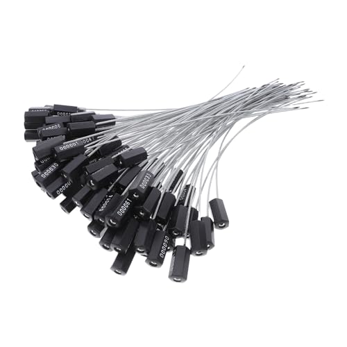 Garneck 100 Stück Stahl-sicherheitskabel Siegel mit Nummerierung Selbstverriegelnde Manipulationssichere Versandplombe für Wasser Stromzähler Wetterbeständig Robuste Logistik von Garneck