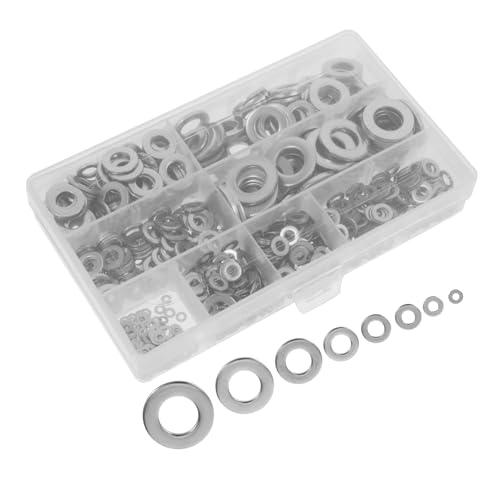 Garneck 1010 Stück Teiliges Edelstahl Beilagscheiben Flache Dichtungen Metall Kombinationssatz für Auto Motor Generator Maschinen mit Aufbewahrungsbox Garneck 1010 Stück Teiliges Edelstahl Beilagscheiben Flache Dichtungen Metall Kombinationssatz für Auto Motor Generator Maschinen mit Aufbewahrungsbox von Garneck