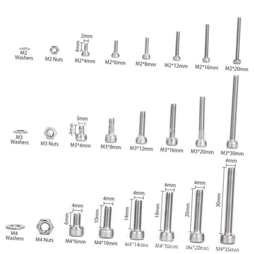 Garneck 1080 Stück Teiliges Edelstahl Schrauben Muttern set Innensechskant Rostfrei Inklusive Aufbewahrungsbox Vielseitig für Möbel Maschinen Industrie Geeignet Garneck 1080 Stück Teiliges Edelstahl Schrauben Muttern set Innensechskant Rostfrei Inklusive Aufbewahrungsbox Vielseitig für Möbel Maschinen Industrie Geeignet von Garneck