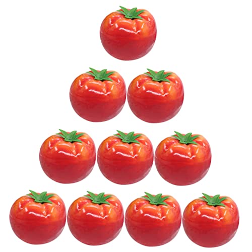 Garneck 10st Nachahmung Tomate Kunstpflanze Kirschtomate Gefälschte Tomaten-Requisite Gefälschtes Fruchtmodell Falsches Obst Wohnkultur Kürbis-dekor Lebensmittel Dekorationen Schaum von Garneck