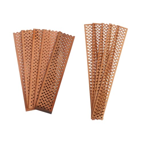 Garneck 10stücke Holzkerzendochte Mit Hohlem Gitterdesign Lange Knisternde Kerne Für DIY-kerzenherstellung Rauchfrei Ohne Sockel Kompatibel Mit Vielen Behältern von Garneck