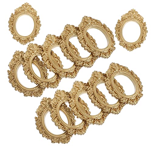 Garneck 12 Stück Teiliges Goldene Miniatur Fotorahmen aus Resin DIY Schmuck und Handwerkszubehör Kleine Bilderrahmen für Handyhüllen und Kreative Bastelprojekte Vielseitig Einsetzbar von Garneck