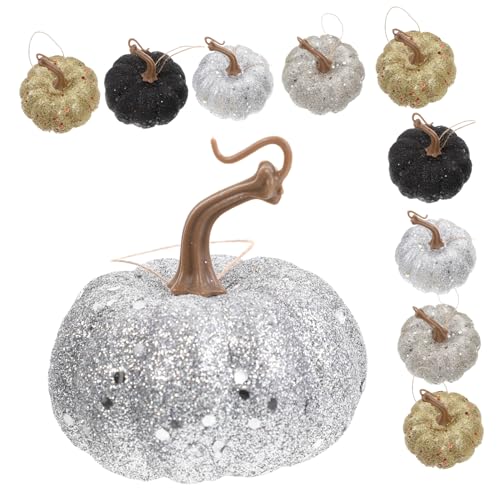 Garneck 12 Stück Teiliges Künstliche Halloween Kürbisse Funkelnde Dekoration für Herbstfest Ernte Deko Leuchtende Party Ornamente für Kamin Tisch und Regal Garneck 12 Stück Teiliges Künstliche Halloween Kürbisse Funkelnde Dekoration für Herbstfest Ernte Deko Leuchtende Party Ornamente für Kamin Tisch und Regal von Garneck